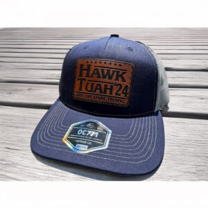 Hawk tuah 2024 spit on that thang viral brown leather patch hat