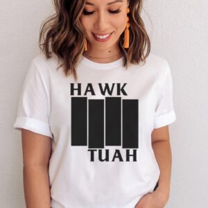 Josiahhughes hawk tuah black flag t-shirt