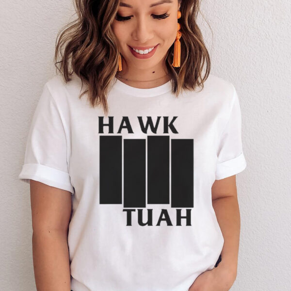 Josiahhughes hawk tuah black flag t-shirt