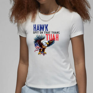 New Design Hawk Tuah American Flag Blue Red White Men Usa Funny T-Shirt