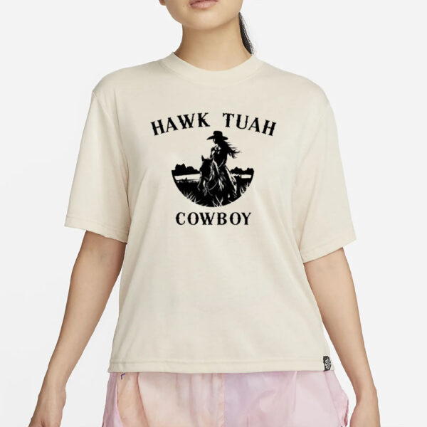 New Design Hawk Tuah Cowboy T-Shirt