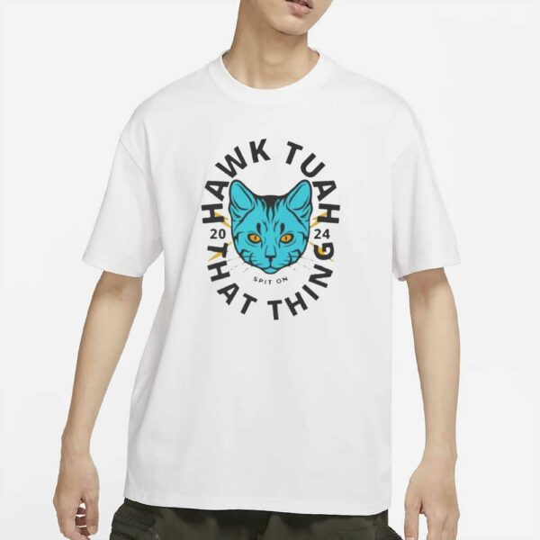 New Men's Hawk Tuah Spit on that thing Graphic Print T-Shirt 2024