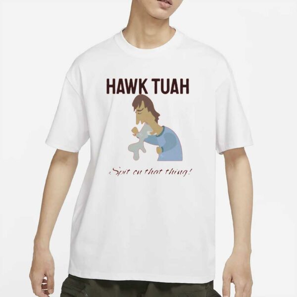 New Men's Hawk Tuah Spit on that thing Graphic Print T-Shirt