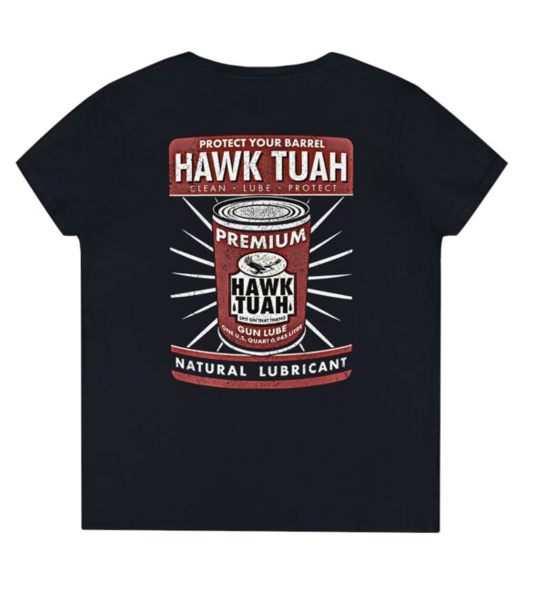 Protect Your Barrel Hawk Tuah Clean Lube Protect Natural Lubricant Women's V-Neck Back