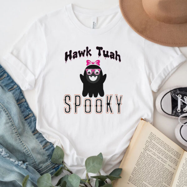 Spooky Hawk Tuah Halloween Cute Ghost Black T-Shirts