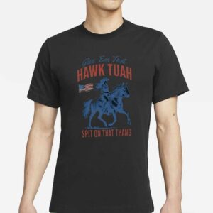 USA Hawk Tuah T-Shirt Funny Retro Cowgirl