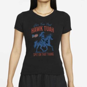 USA Hawk Tuah T-Shirt Funny Retro Cowgirls